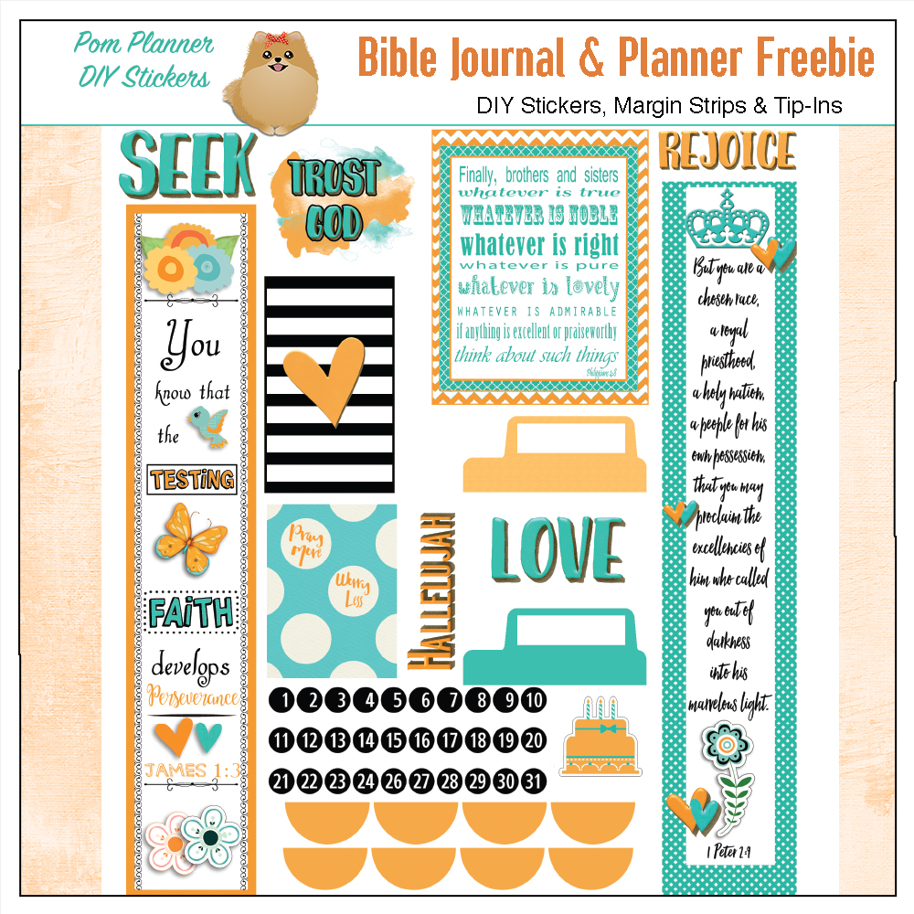 Free Bible Journal Tip Ins &amp; Margin Strips – Bible Journal Love
